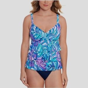 Swim Solutions Tiered One Piece Swim Suit